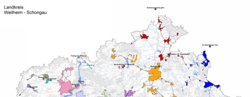 Interaktiven Karte der Kläranlagen im Landkreis Weilheim - Schongau