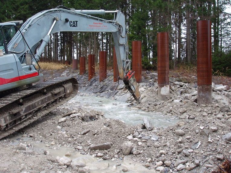 Bild Verlagerung von Geschiebe im Mündungsdelta eines Wildbaches