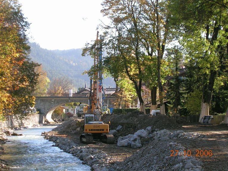 Aufweitung und Ausbau der Partnach im Herbbst 2004
