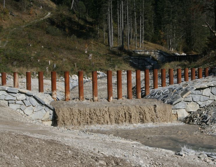 Bild Hochwasserschutz Oberammergau Wildholzrechen