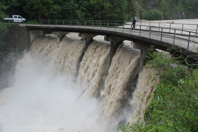 Bild Hochwasser an der Stierschlagsperre