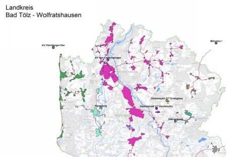 Zur Karte der Kläranlagenstandorte im Landkreis Bad Tölz - Wolfratshausen
