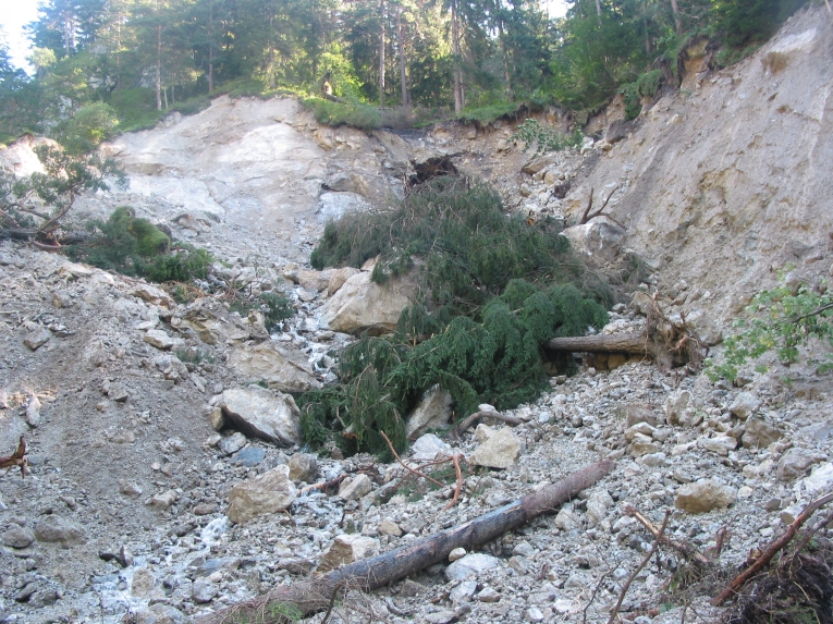 Garmisch-Partenkirchen - Hangrutsch am Faukenbach
