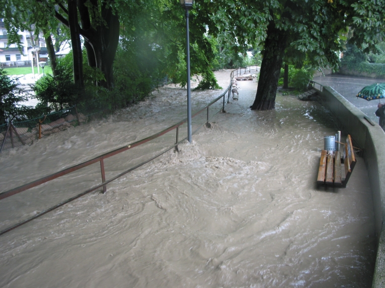 Garmisch-Partenkirchen - Überschwemmungen durch den Kankerbach