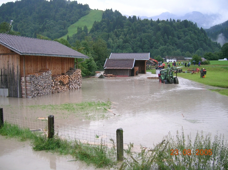 Garmisch-Partenkirchen - Überschwemmungen durch die Partnach
