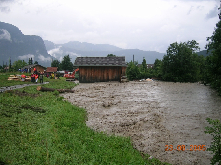 Garmisch-Partenkirchen - Überschwemmungen durch die Partnach