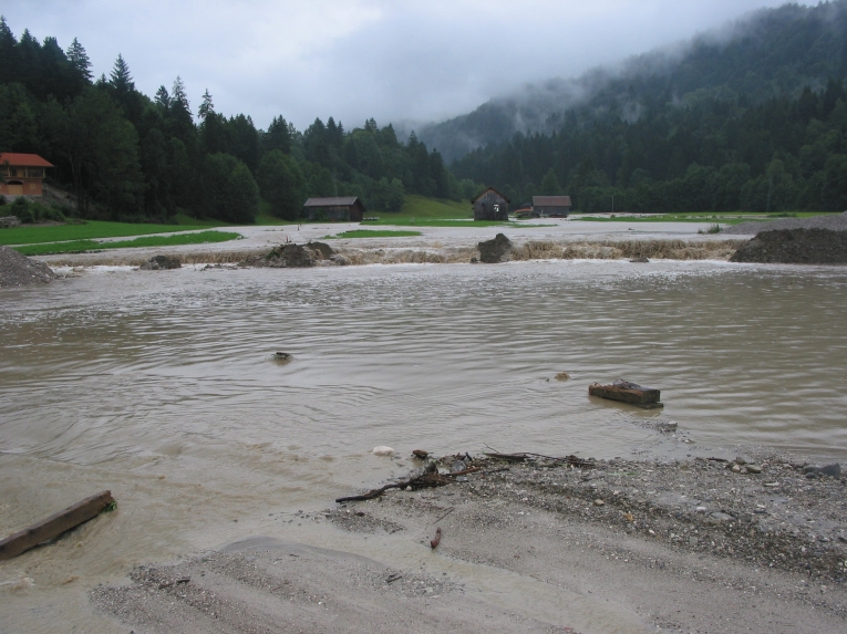 Garmisch-Partenkirchen - Im Bau befindliches Rückhaltebecken am Kankerbach