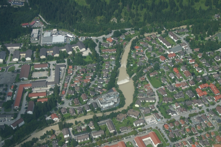 Augusthochwasser 2005 - Loisach bei Farchant
