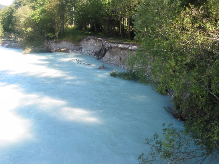 Isar - Uferanbrüche bei Mittenwald