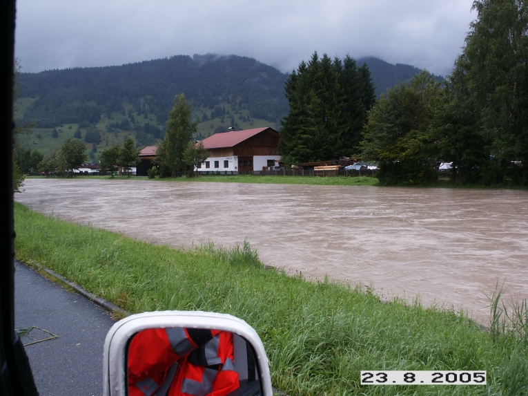 Oberammergau - Hochwasser in der Ammer