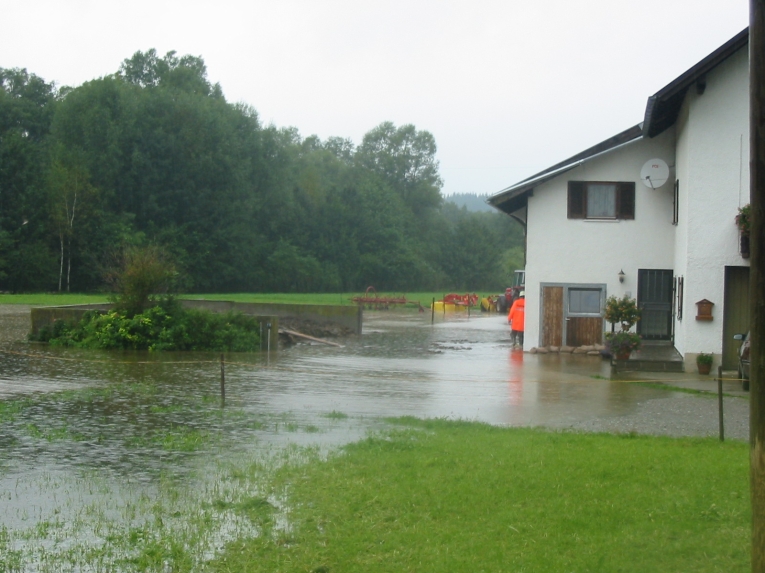 Steingaden - Hochwasser in der Illach